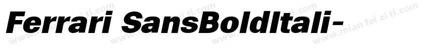 Ferrari SansBoldItali字体转换